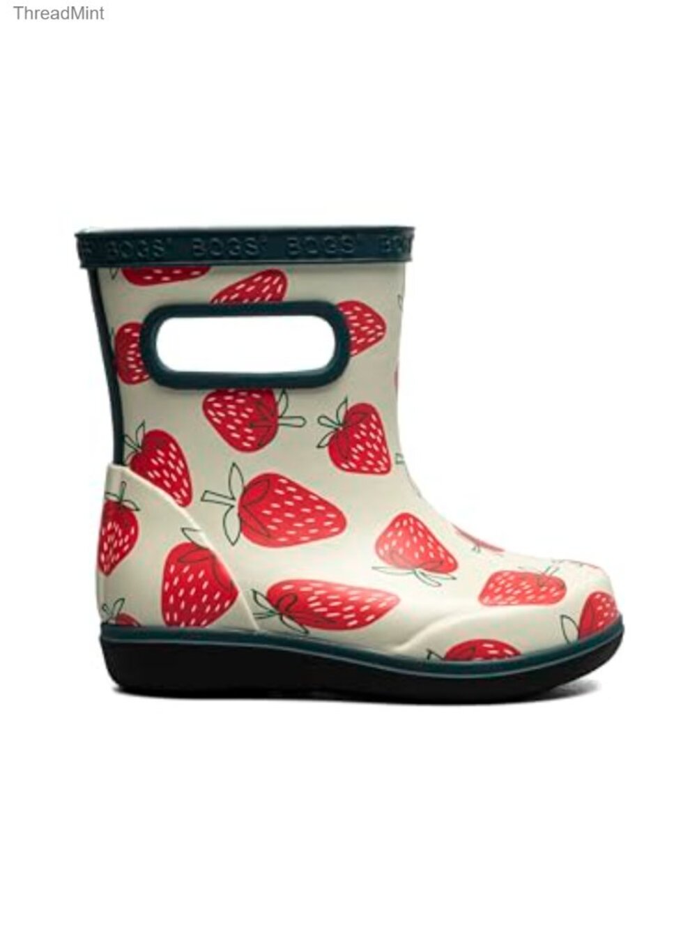 Kids Waterproof Rain Boots Mid-Calf Rubber Pull-On